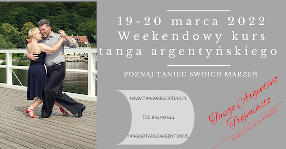 19-20 marca 2022 – Weekendowy kurs tanga argentyńskiego dla początkujących – pary