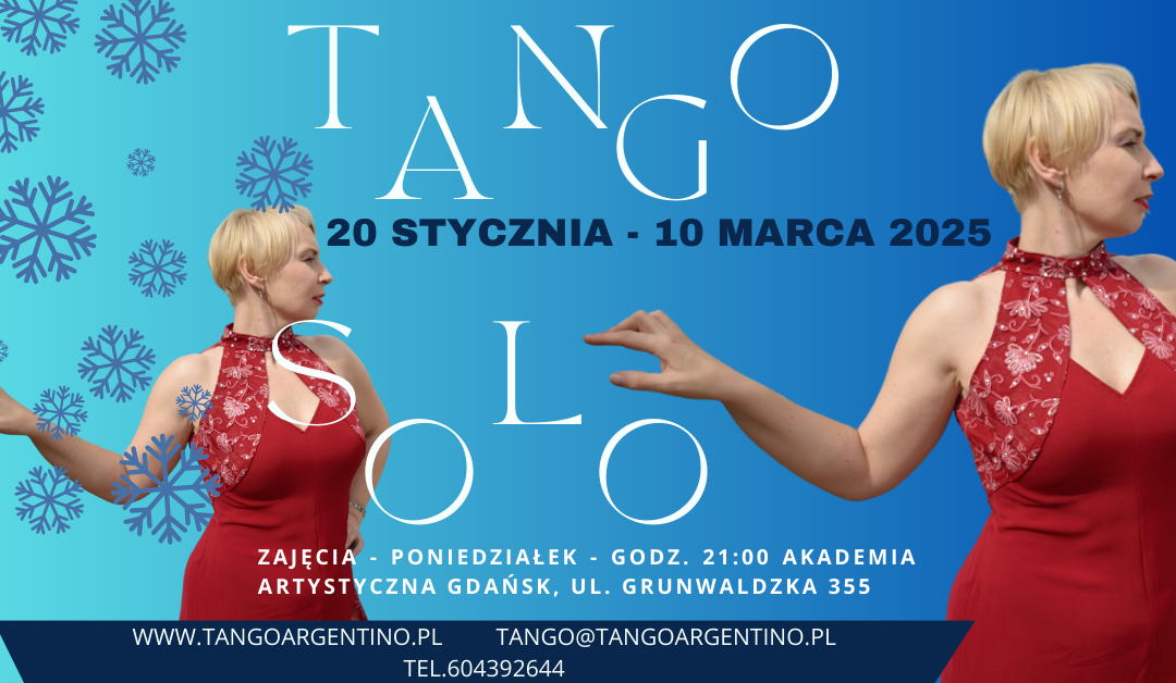 20 stycznia – 10 marca 2025 Kurs tango solo dla pań